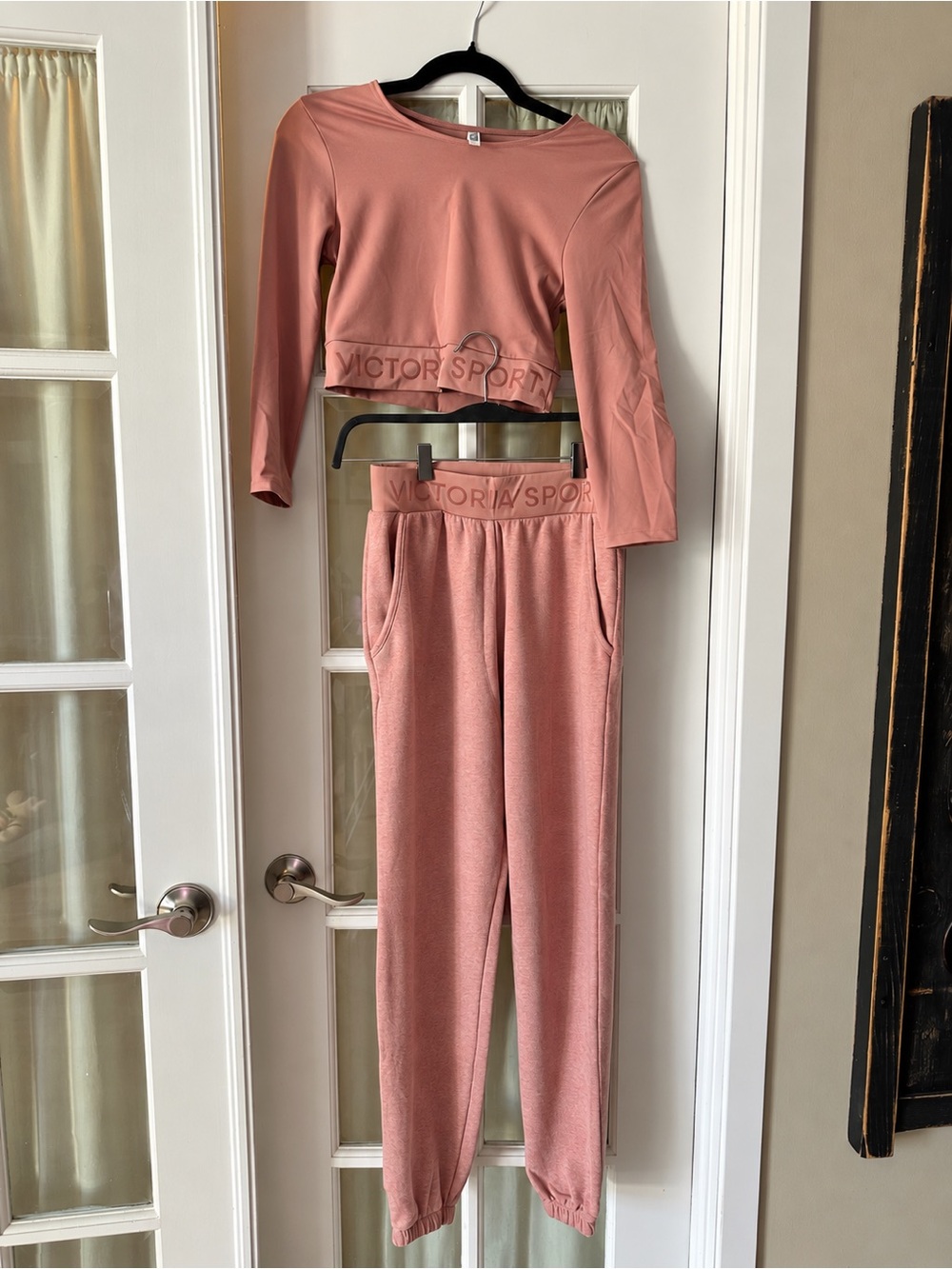Victoria secret Dusty Rose Cropped Top & Jogger Set